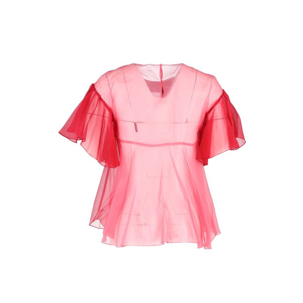 Dolce & Gabbana Sheer Bow Top in Pink Chiffon - Picture 3 of 3